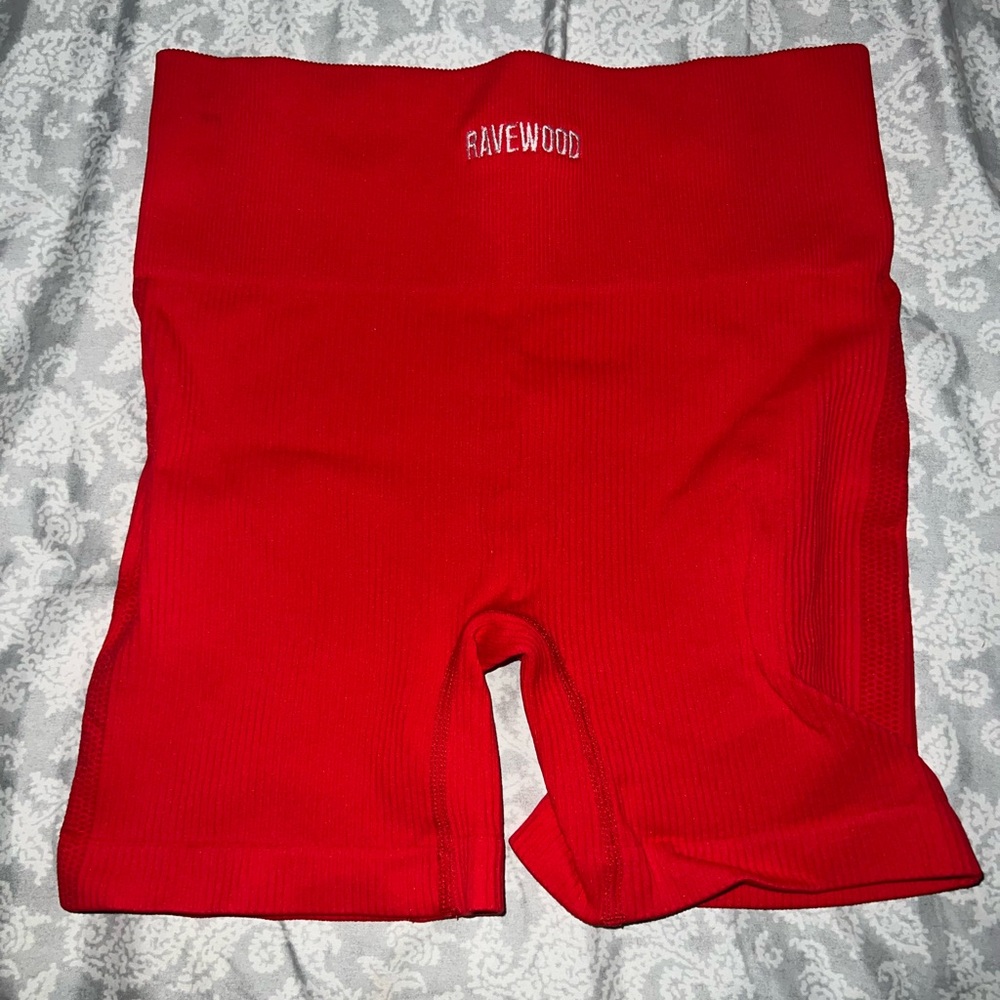 Ravewood Red High-Waisted Shorts